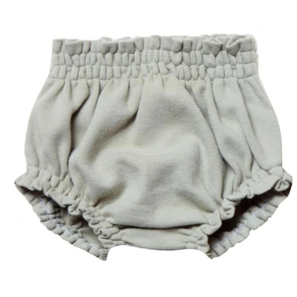 Quincy Mae Sage Green Gathered Bloomers - 18-24 months